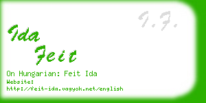 ida feit business card